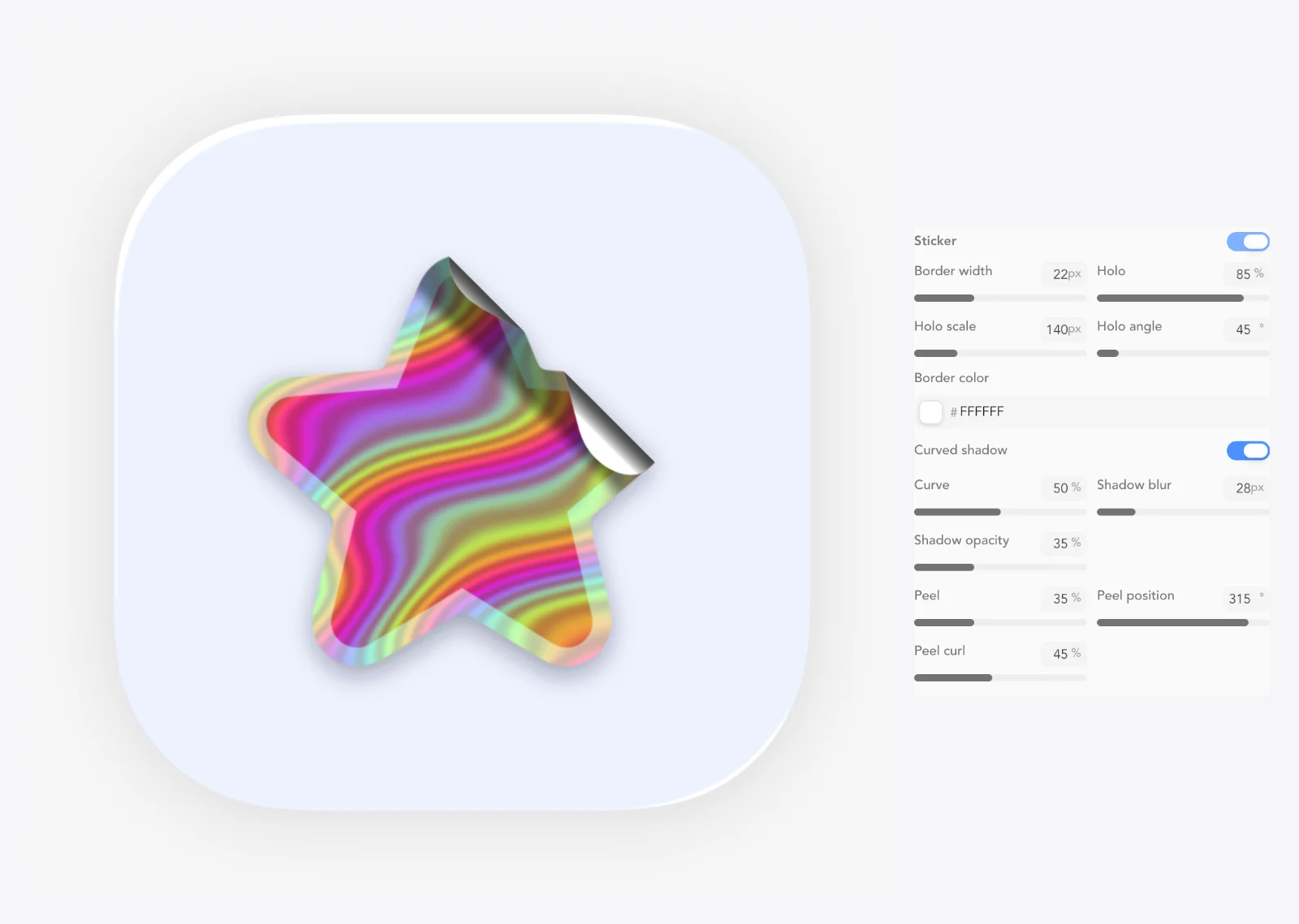 Adhesiu amb un reflex holo i una cantonada desenganxada.