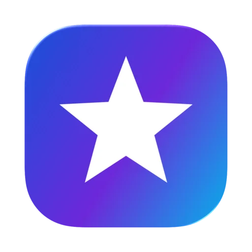 The same star icon rendered in Flat