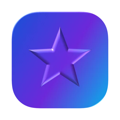 The same star icon rendered in Glass